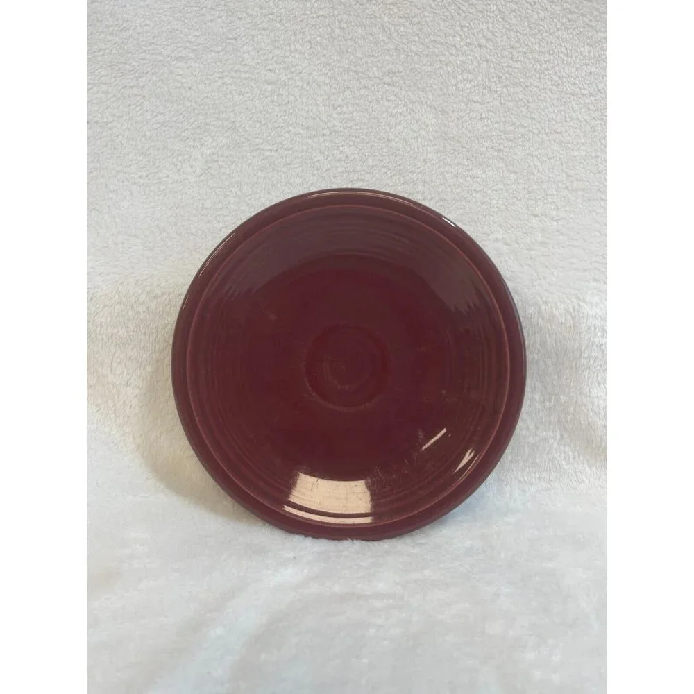 Homer Laughlin China Co Fiestaware Claret Burgundy Dessert Plate Round Lead Free